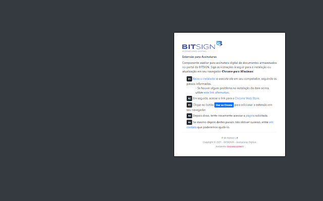 BITSIGN Assinador  from Chrome web store to be run with OffiDocs Chromium online