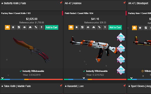 Bitskins  from Chrome web store to be run with OffiDocs Chromium online