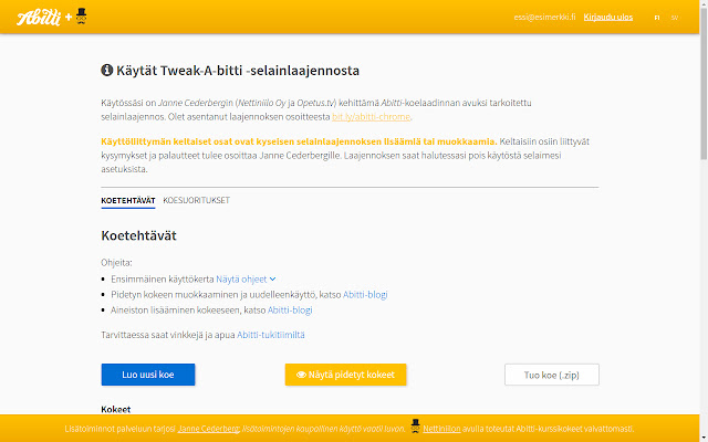 Bittiniilo (ent. Tweak A bitti)  from Chrome web store to be run with OffiDocs Chromium online
