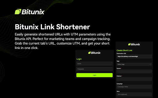 Bitunix Link Shortener  from Chrome web store to be run with OffiDocs Chromium online