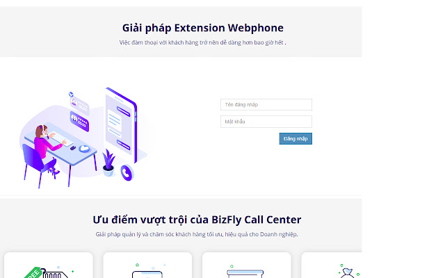 Bizfly Callcenter  from Chrome web store to be run with OffiDocs Chromium online
