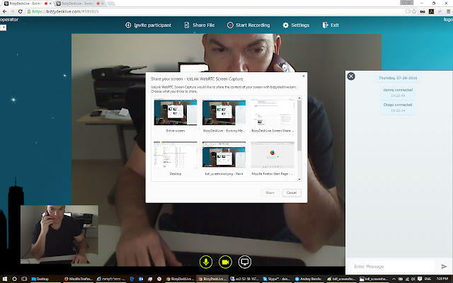BizzyDesk extension  from Chrome web store to be run with OffiDocs Chromium online