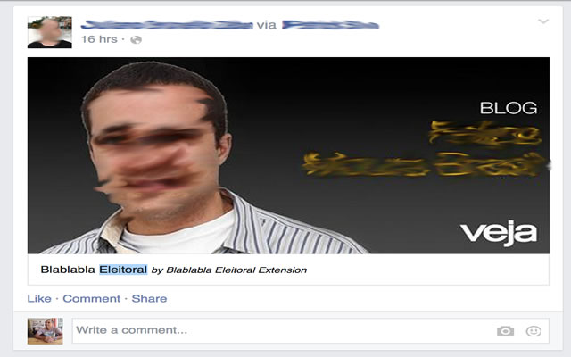 BlaBlaBla Eleitoral para Facebook da Chrome Web Store rodará com OffiDocs Chromium online