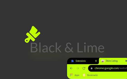 Black and Lime  from Chrome web store to be run with OffiDocs Chromium online