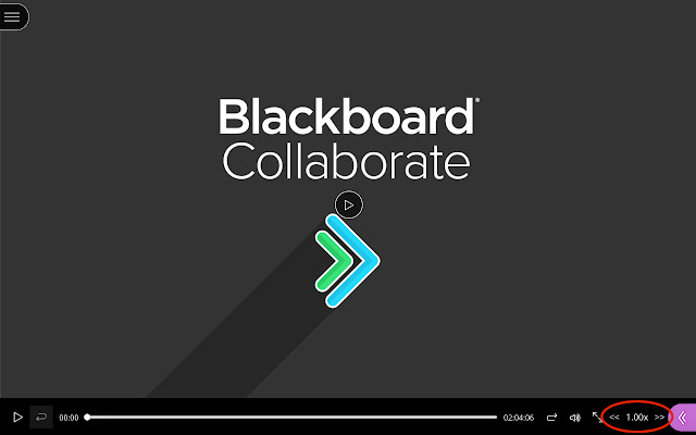 Blackboard Collaborate Speed Control  from Chrome web store to be run with OffiDocs Chromium online