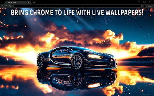 Black Bugatti Live Wallpaper New Tab  from Chrome web store to be run with OffiDocs Chromium online