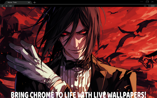 Black Butler Sebastian Red Anime Live Wallpaper  from Chrome web store to be run with OffiDocs Chromium online