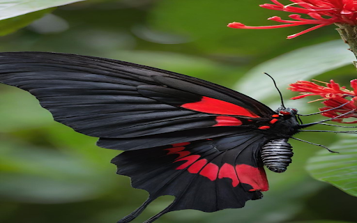 Black butterfly wallpaper  from Chrome web store to be run with OffiDocs Chromium online