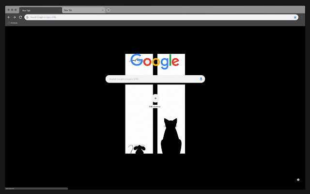 Black cat and mouse  from Chrome web store to be run with OffiDocs Chromium online
