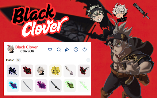 Black Clover Cursor Custom Anime Cursor for Chrome  from Chrome web store to be run with OffiDocs Chromium online