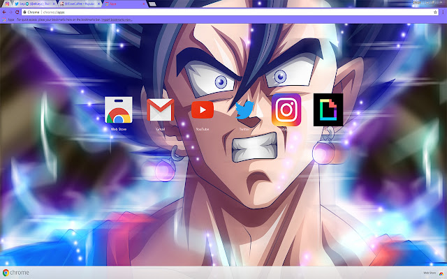 Black Goku DRAGON BALL FighterZ THEME CHROME  from Chrome web store to be run with OffiDocs Chromium online