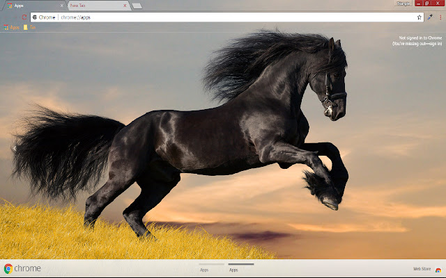 Black Horse 1366*768  from Chrome web store to be run with OffiDocs Chromium online