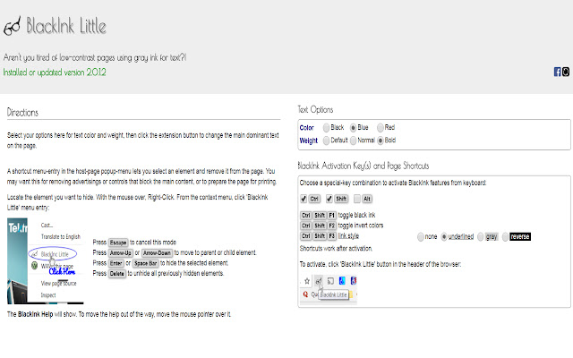 BlackInk Little  from Chrome web store to be run with OffiDocs Chromium online