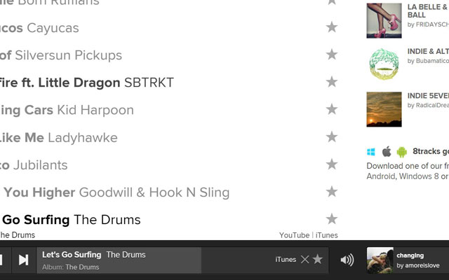 BlacklistR 8tracks  from Chrome web store to be run with OffiDocs Chromium online
