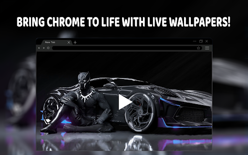 Black Panther Bugatti Live Wallpaper  from Chrome web store to be run with OffiDocs Chromium online