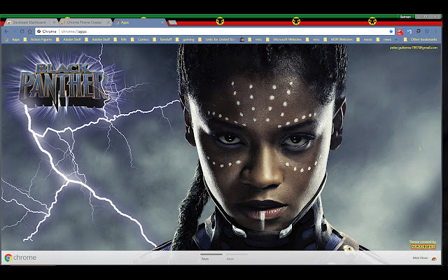 Black Panther Shuri 1600 van de Chrome-webwinkel om te worden uitgevoerd met OffiDocs Chromium online