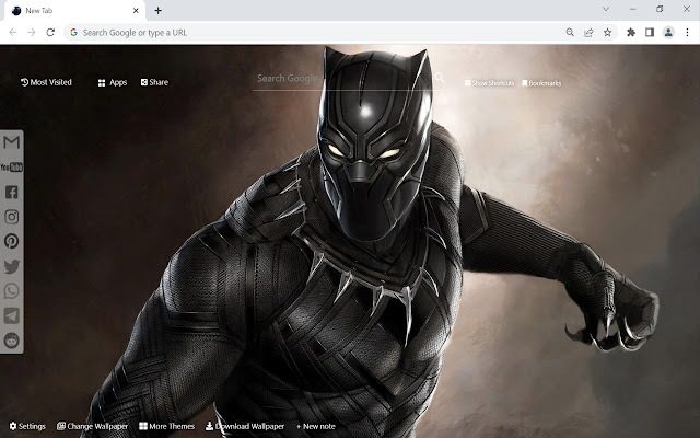 Black Panther Wallpaper  from Chrome web store to be run with OffiDocs Chromium online