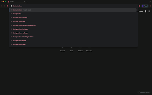 Black Pink Theme  from Chrome web store to be run with OffiDocs Chromium online