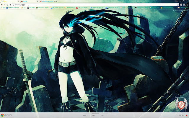 Chrome web mağazasından Black Rock Shooter 13 1366x768, OffiDocs Chromium çevrimiçi ile çalıştırılacak