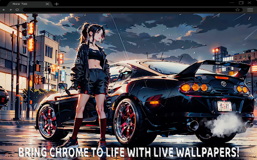 Black Toyota Supra Live Wallpaper  from Chrome web store to be run with OffiDocs Chromium online