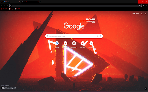 Blade Runner Chrome Theme  from Chrome web store to be run with OffiDocs Chromium online