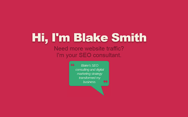Blake Smiths SEO Consulting  from Chrome web store to be run with OffiDocs Chromium online