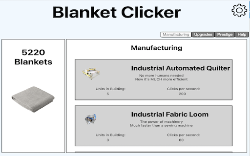 Blanket Clicker  from Chrome web store to be run with OffiDocs Chromium online