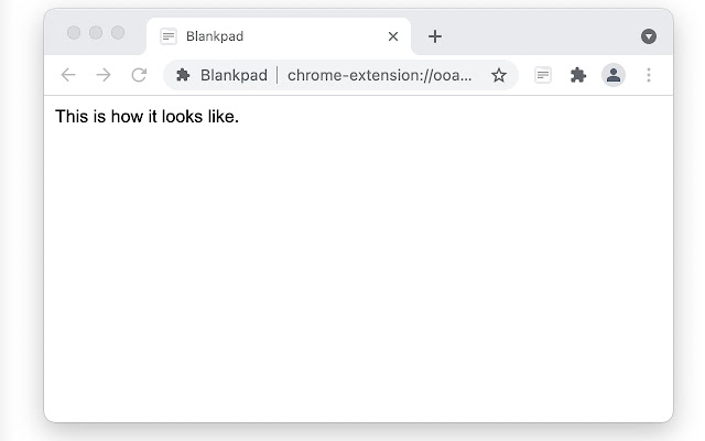 Blankpad  from Chrome web store to be run with OffiDocs Chromium online