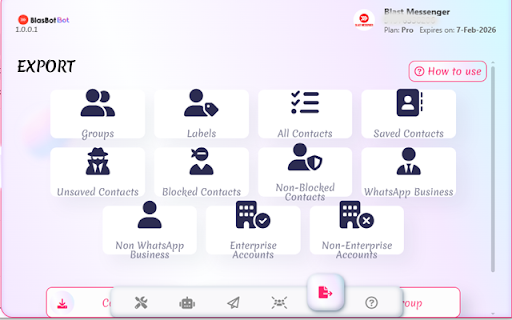 BlasBot Message Sender Plus  from Chrome web store to be run with OffiDocs Chromium online