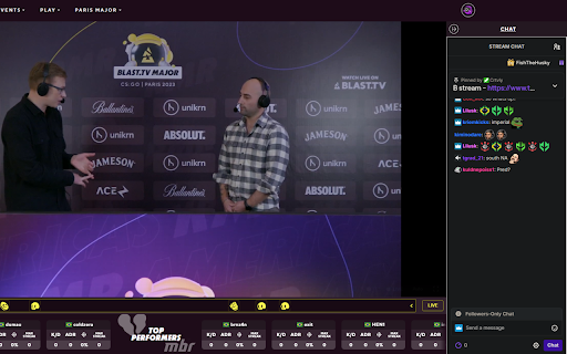 Blast Twitch Chat  from Chrome web store to be run with OffiDocs Chromium online