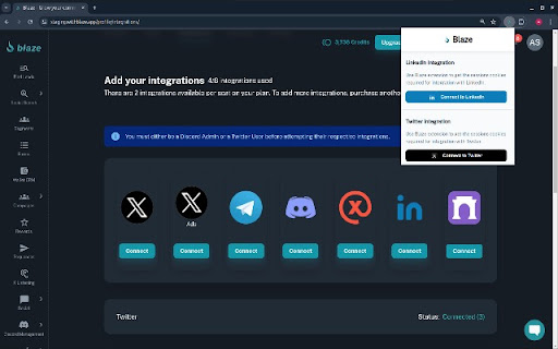 Blaze Extension  from Chrome web store to be run with OffiDocs Chromium online