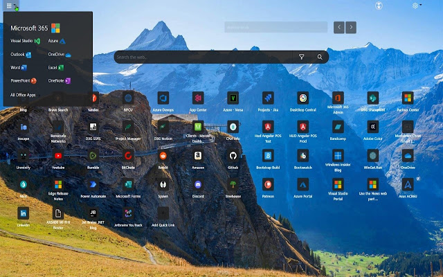 Blazor Edge New Tab  from Chrome web store to be run with OffiDocs Chromium online