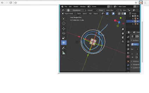 Blender 3D creation suite  from Chrome web store to be run with OffiDocs Chromium online
