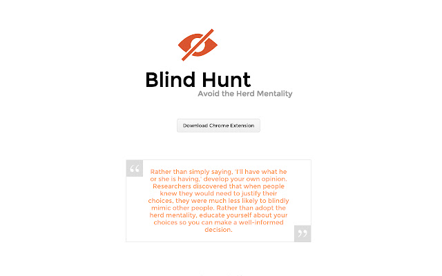 Blind Hunt  from Chrome web store to be run with OffiDocs Chromium online