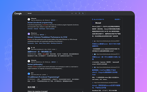 律动BlockBeats Search 区块链新闻助手, crypto, 区块链, AI, Web 3.0  from Chrome web store to be run with OffiDocs Chromium online