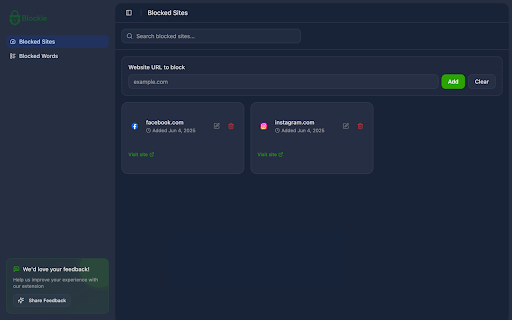 Blockie | Block Websites  Be Productive  from Chrome web store to be run with OffiDocs Chromium online
