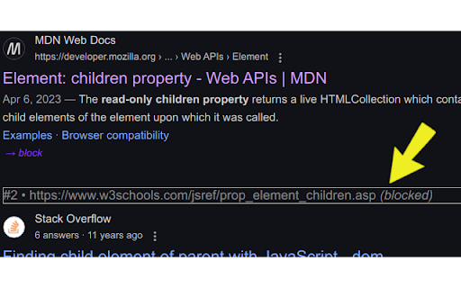 Blocklist  from Chrome web store to be run with OffiDocs Chromium online