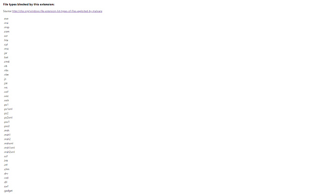 Block Malicious File Downloads  from Chrome web store to be run with OffiDocs Chromium online