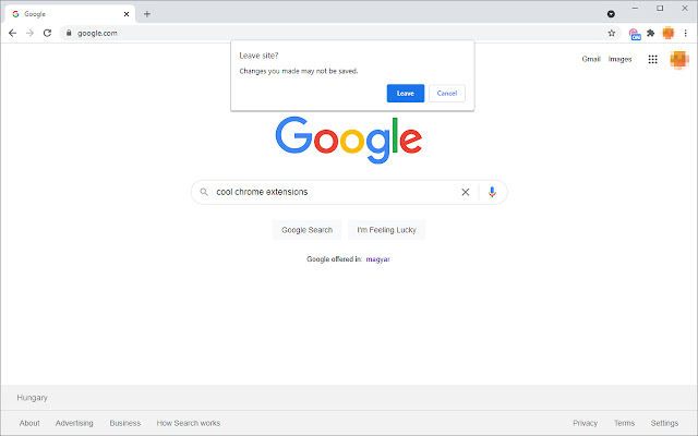 Block page unload  from Chrome web store to be run with OffiDocs Chromium online