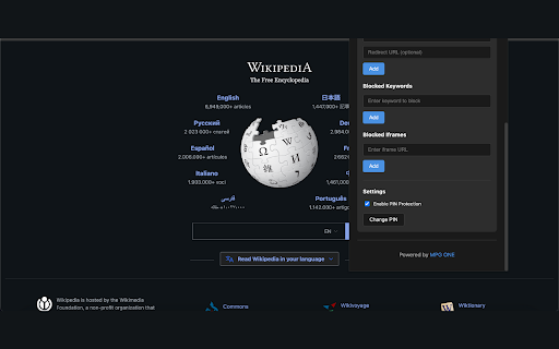 Block Site MPG ONE  from Chrome web store to be run with OffiDocs Chromium online