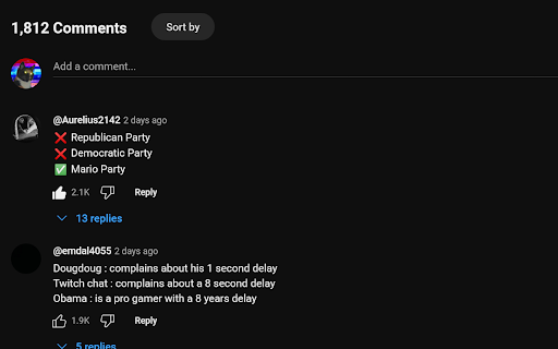 Block Sponsor Comments  from Chrome web store to be run with OffiDocs Chromium online