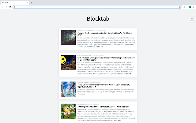 Blocktab  from Chrome web store to be run with OffiDocs Chromium online