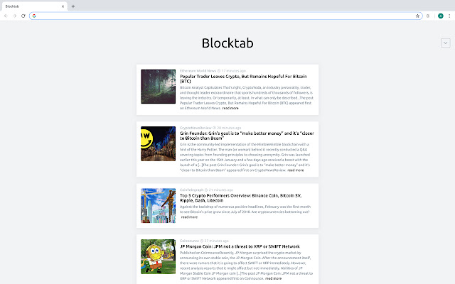 Blocktab  from Chrome web store to be run with OffiDocs Chromium online