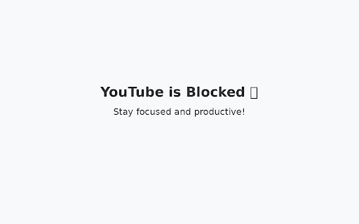 Block YouTube – Stay Focused  from Chrome web store to be run with OffiDocs Chromium online