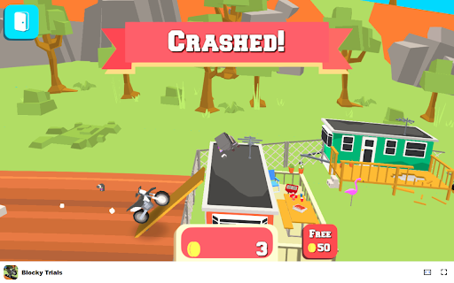 Blocky Trials Game Conquer crazy challenges as a motocross rider!  from Chrome web store to be run with OffiDocs Chromium online