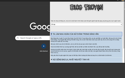 Blog Truyen  from Chrome web store to be run with OffiDocs Chromium online