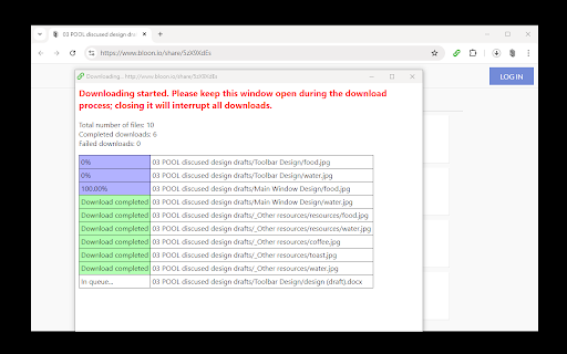 BLOON Sharelink Downloader  from Chrome web store to be run with OffiDocs Chromium online