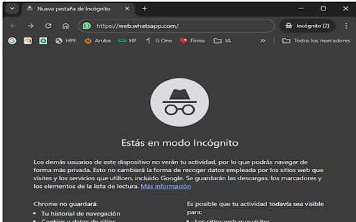 Bloquear WhatsApp Web en Incógnito  from Chrome web store to be run with OffiDocs Chromium online