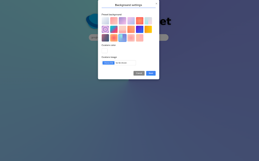 BLOUplanets New Tab  from Chrome web store to be run with OffiDocs Chromium online