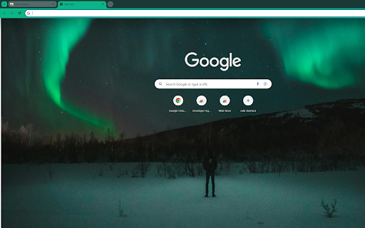 Blue aurora phenomenon in Antarctica theme  from Chrome web store to be run with OffiDocs Chromium online